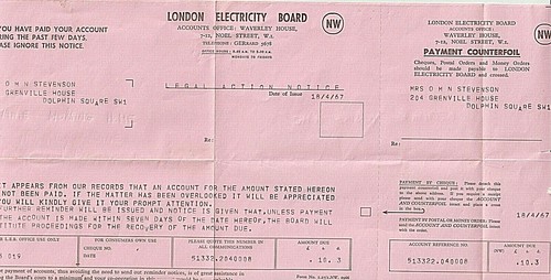 1967 london electricity board - london,