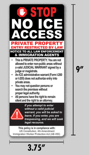 Ice legal notice sticker - legal, no