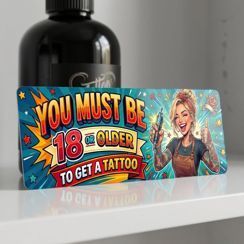 Tattoo shop metal sign 28cm - tattoo,