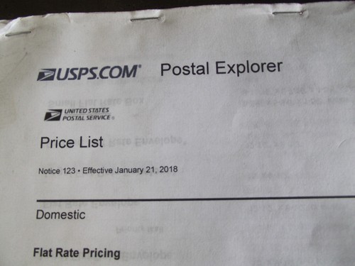 Usps printed postal - printed,