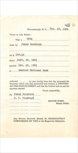 1931 notice protest notary - 1931,