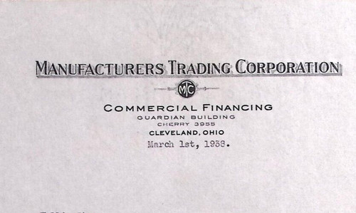 1938 manufacturers trading - 1938,