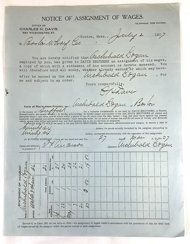 Notice assignment wages - assignment,