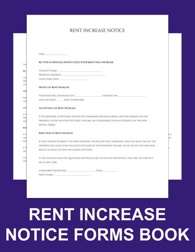Rent increase notice - notice, forms