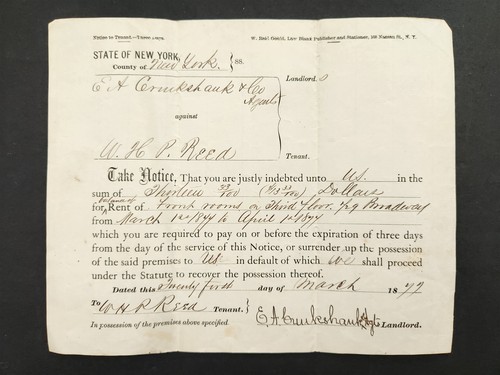 1879 antique rent demand - antique,